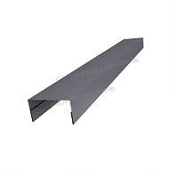 Планка крышки забора 60мм 35х65 х 3000 (VALORI Д-20-Grey\Grey-0.5)