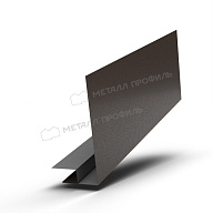 Планка карнизного свеса сложная 250х50х3000 (VALORI-20-DarkBrown-0.5)