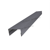 Планка крышки забора 60мм 35х65 х 2500 (VALORI-20-Grey-0.5)