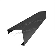 Планка угла декоративная на столб 60мм 62х62 х 2500 (VALORI Д-20-DarkGrey\DarkGr-0.5)